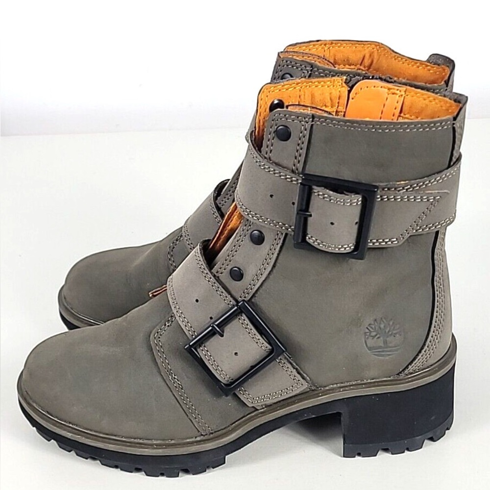 LKNW! - Timberland Womens KORI PARK MOTO Gray Leather Ankle Boots size 8